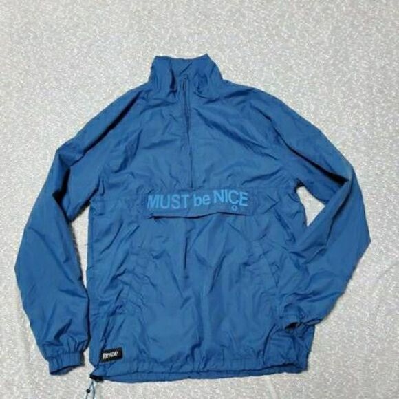 RIPNDIP Must Be Nice Half Zip Anorak Jacket Blue SMALL Unisex - Picture 2 of 9
